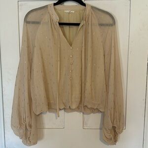 Nude billowy blouse